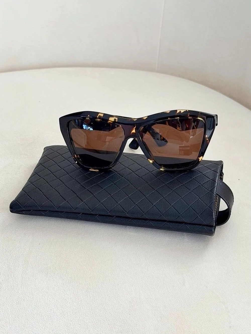 Bottega Veneta Snap BV1447S Sunglasses Tortoiseshell Sunglasses
